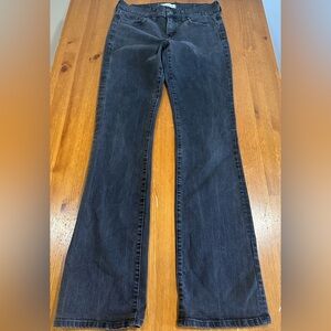 Madewell   Dark Gray Denim Jeans with Brown Patch